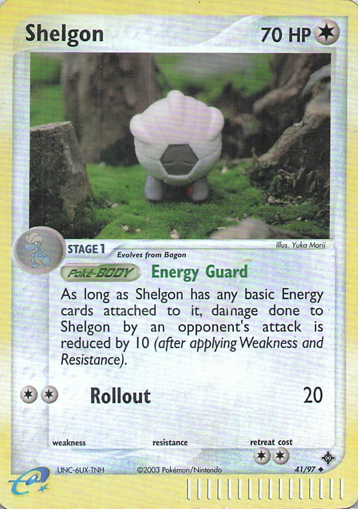 Shelgon Reverse Holo Uncommon Dragon 41/97 HP