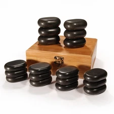 Master Massage 18-Piece Hot Stone Set – Basalt Rocks for 