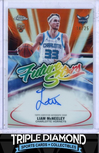 2025-26 Topps Chrome Upd Liam McNeeley Rookie Future Stars Auto Orange #/25 K537