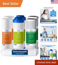 F7-GAC RO Replacement Filters + Greatwell Membrane for Cleaner, Alkaline Water