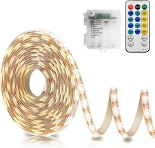 Strip Lights Battery Operated, 16.5Ft 150 LED 2835 SMD Closet Strip Lights with