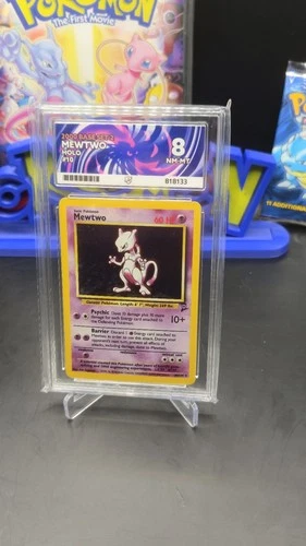 Pokémon TCG Mewtwo Base Set 2 Holo Unlimited Rare Card 10/130 Vintage 1999 Ace 8