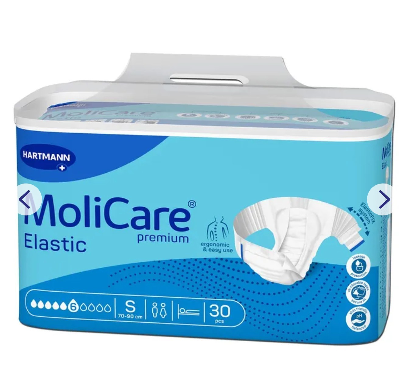 MoliCare Premium Elastic Brief 6 Drops SIZE L Pack of 30 Free Postage 