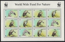 Lesotho WWF Cape Vulture Birds Sheetlet of 3 sets 1998 MNH SG#1378-1381