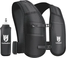 Running Vest Phone Holder with 500ml Water Bottle, Waterproof Phone Pocket