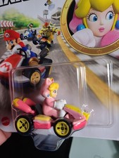 NEW Mattel GRN13 Hot Wheels 1:64 Mario Kart CAT PEACH Standard Kart DieCast Car