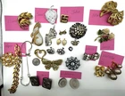 Vintage Costume Jewelry Lot Weiss C Stein Marvella Brooches Earrings Rhinestone