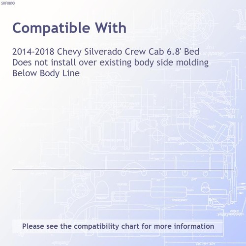 Tapicería cromada acento (12 piezas) para Silverado 2014-2018 doble cabina platón de 6,8' - Imagen 2 de 4