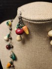 Fruit Salad Vegetable Necklace & Earrings Vintage Hand Painted Wood & Wire 30" — photo 10