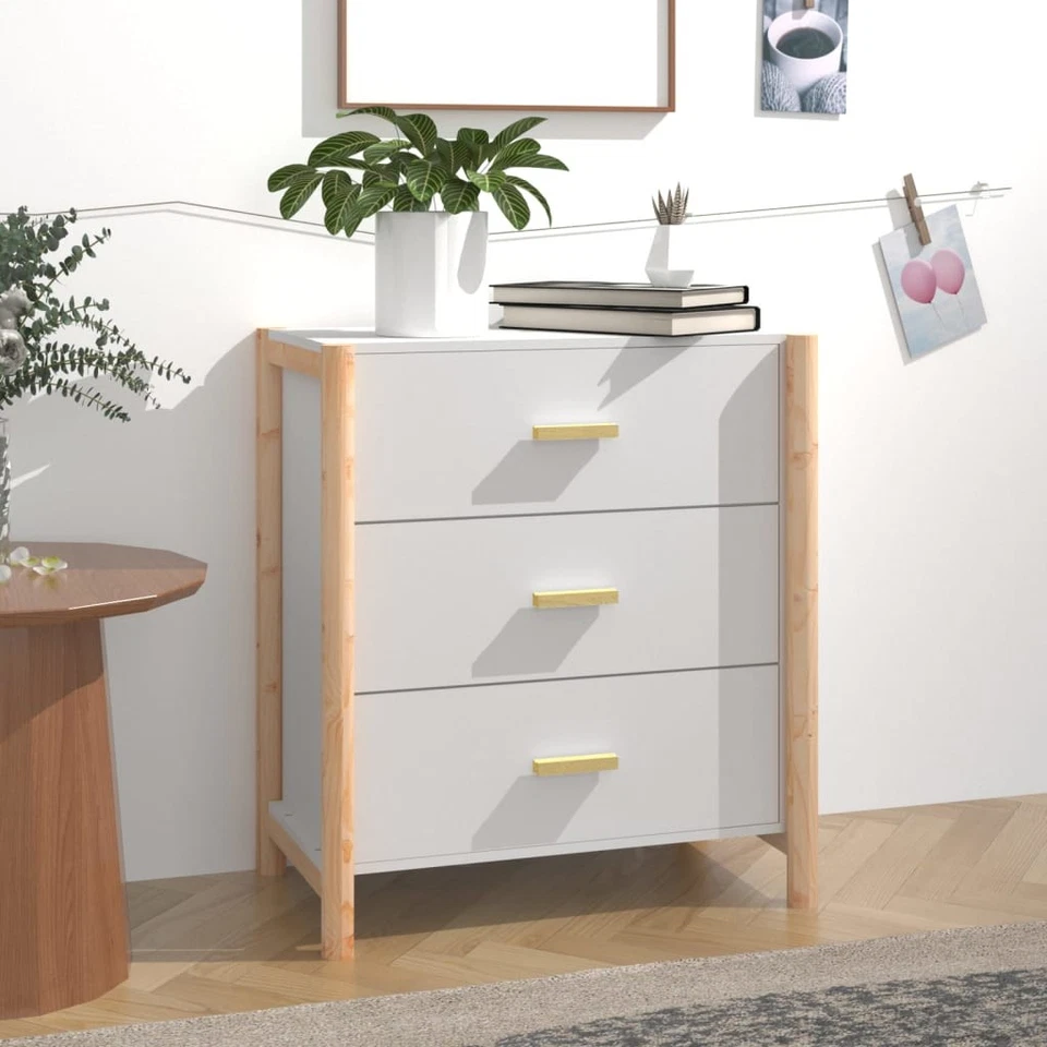 Buffet Blanc 62x38x70 cm Bois d'Ingénierie Armoire de Rangement Salon vidaXL - Photo 1/1