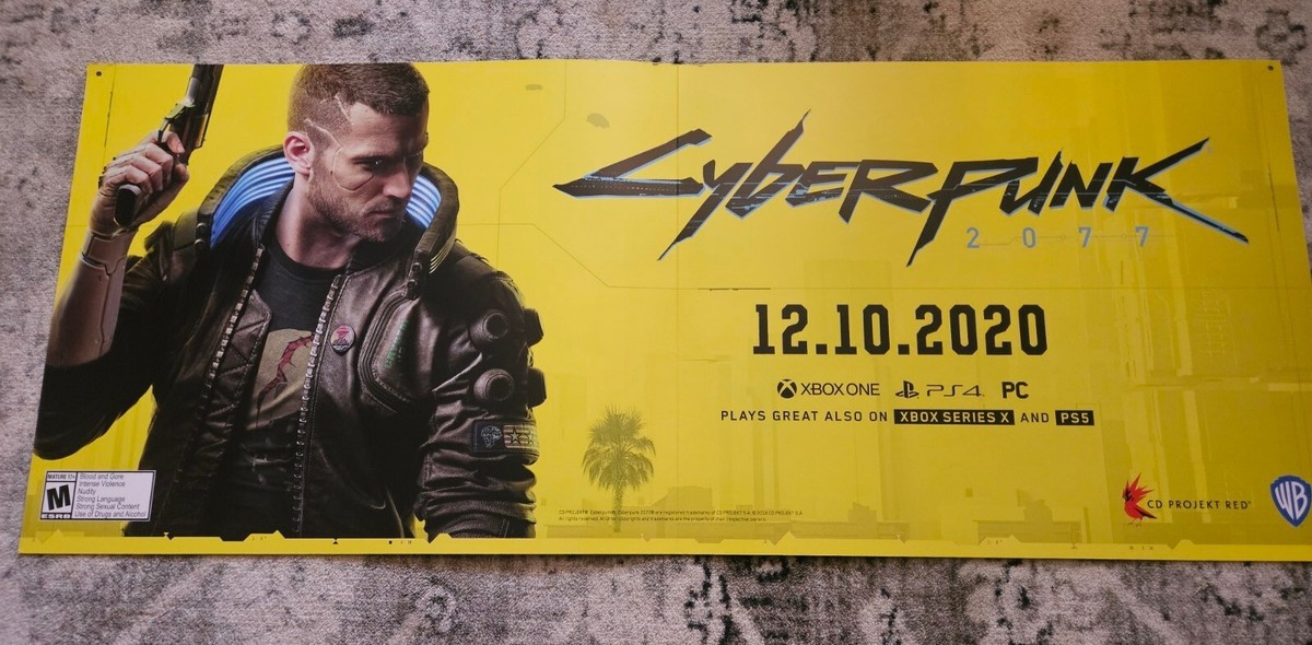 Cyberpunk 2077 Promotional Double Sided Poster Display Advertising
