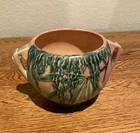 Roseville Pottery double handled pink moss jardiniere #259-4