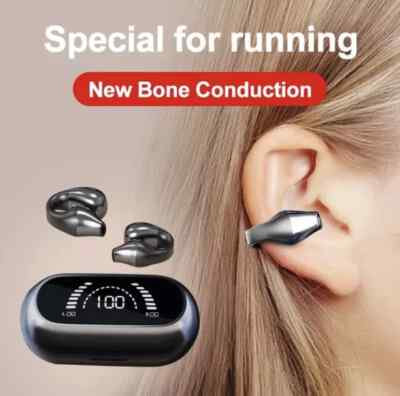 Ohrclip Kopfhörer Bluetooth 5.2 Wireless Knochenleitung Ohrhörer Sport Headset