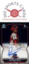 2023 Bowman Chrome #CPA-RPZ Rickardo Perez Chrome Prospect Autographs