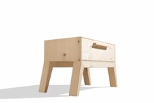 Nachtkommode Cortina 72x45x41cm in Nussbaum Natur geölt 1 Schublade