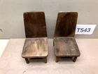Vintage Barbie Mid Century Modern Wood Furniture Lot of 2 Chairs - Japan