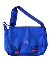 NWOT Lacoste Blue Live Parfums Laptop Messenger Travel Bag Shoulder Cross Body