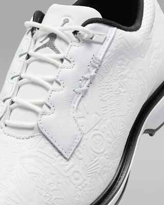 Jordan ADG 5 White Black Pure Platinum Iron Grey Golf Shoes  display picture 1