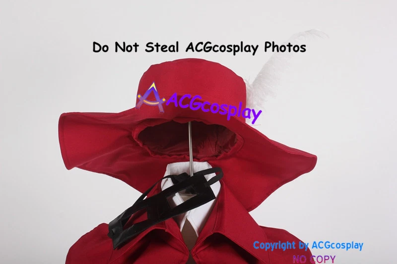 Disfraz Cosplay Romeo X Julieta El Torbellino Rojo incluye sombrero y pluma Foto 3 de 4