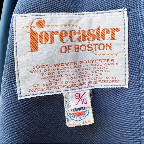 Vintage Forecaster of Boston Trench Coat Blue Jacket Womens 9/10 (fits size S) - Picture 11 of 12