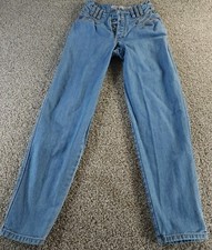 Vintage Zena High Waist Mom Jeans Womens 5 Light Blue Denim Button Fly 24x31 90s