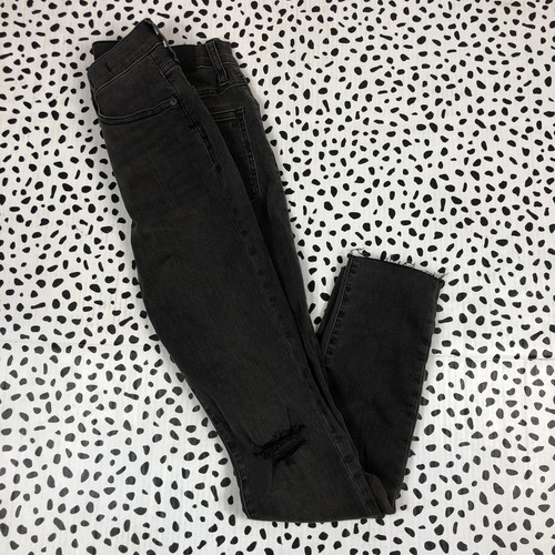 MADEWELL Women's $128 9" Mid-Rise Skinny Jeans Black Sea SIZE 24 H2230 - Picture 4 of 6