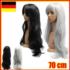 70cm Cosplay Perücke Langhaarperücke Lang Gelockt Haar Wigs Welle Fasching Wig 