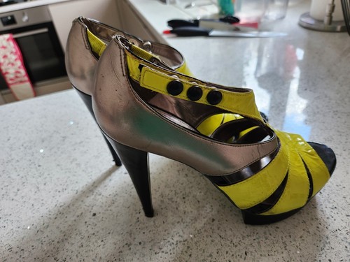 Lime Green Gladiator Sandal Size 5 From Top Shop - Picture 2 of 6