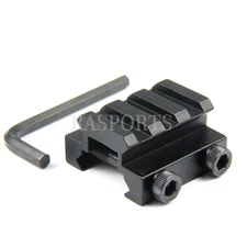 FLAT TOP HALF 1/2 INCH MINI RISER BLOCK MOUNT 3 SLOT PICATINNY RAIL