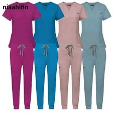 Beauty Agency Scrub Womens Suit Veterinary Nursing Medical Uniform Breathable US