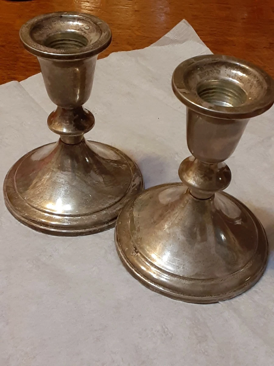 Vintage Pair Of TOWLE Sterling silver Weighted Candle Stick Candle