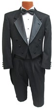 Boys Size 4 Black Christian Dior Tuxedo Tailcoat with Pants Wedding Ringbearer