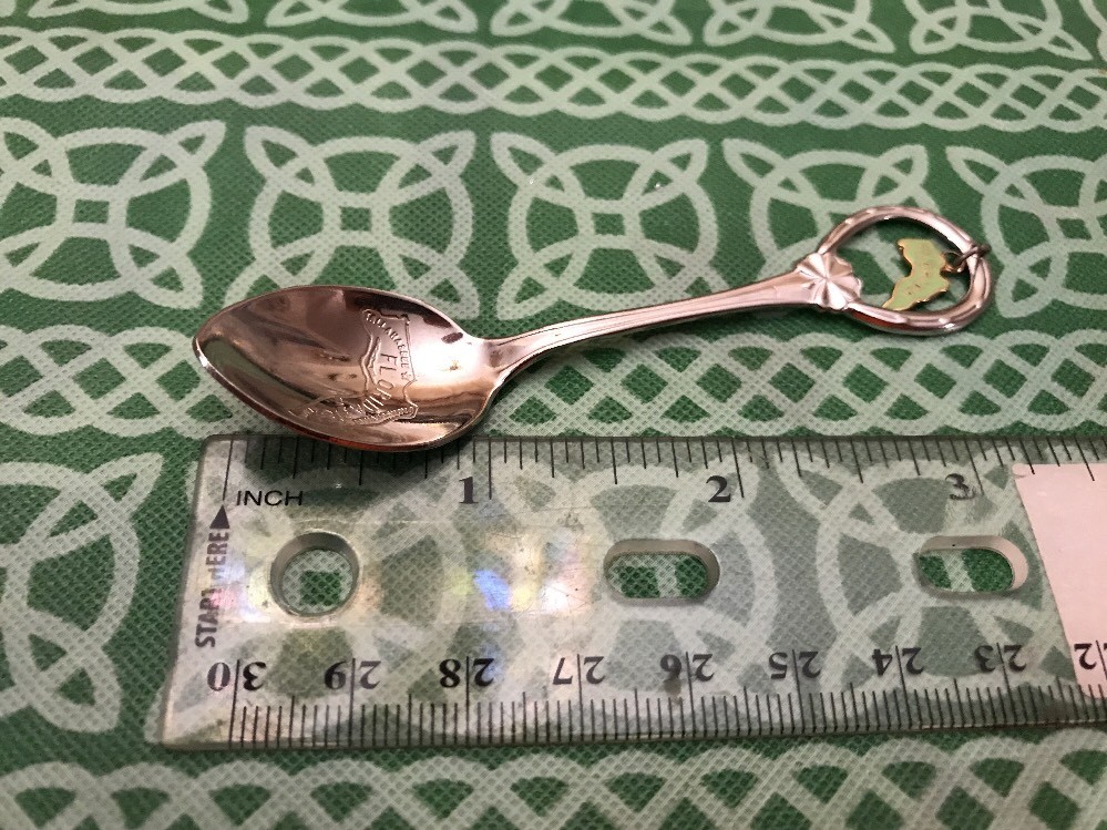 Vintage Enamel Florida State Dangle Charm Souvenir Spoon FREE SHIPPING