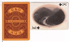 Single Railroad Playing Card "Chesapeake & Ohio, C&O-2b" Bollhagen Bk, Souvenir