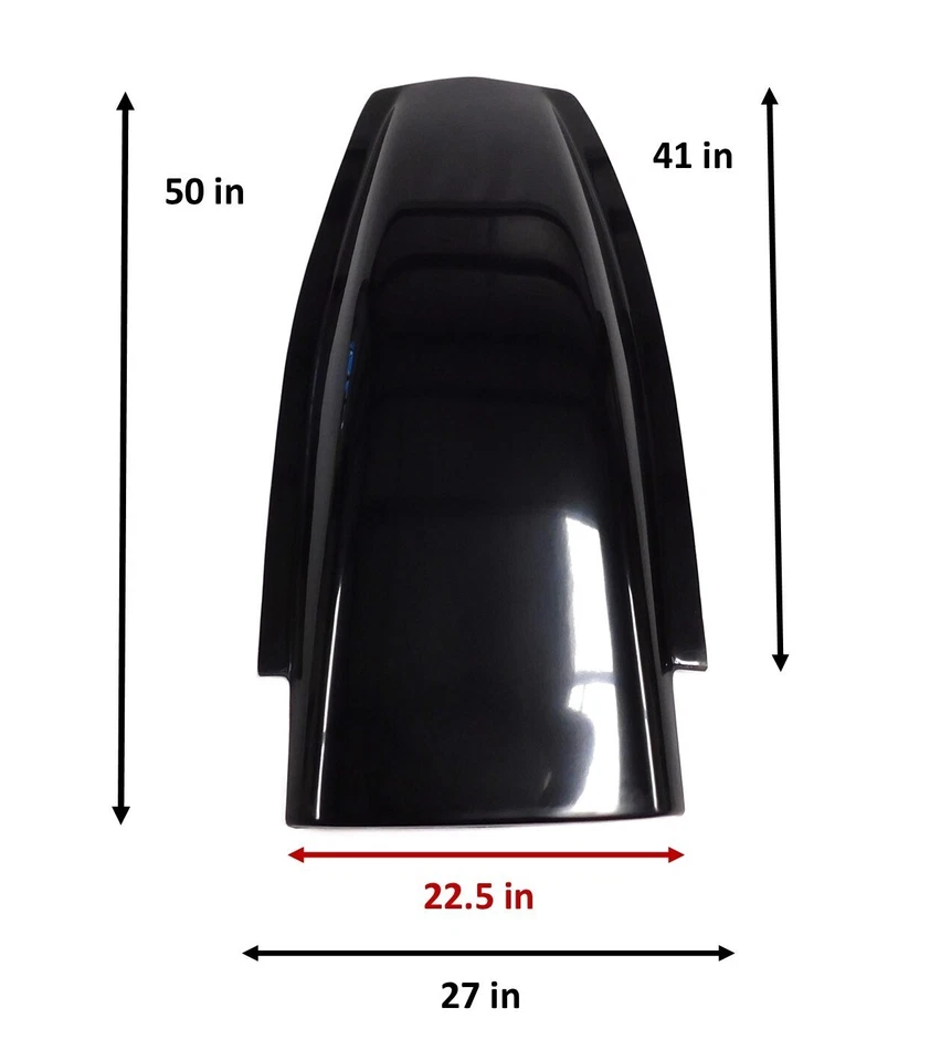 Campana extractora de inducción con capucha de burbujas de 3" - negra - fibra de vidrio - PR-345 Foto 2 de 4