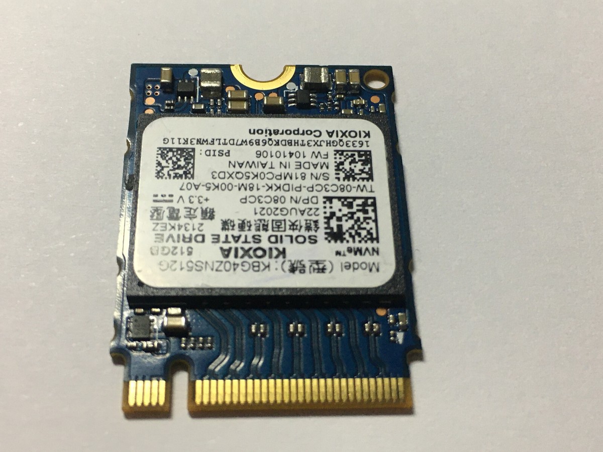 KIOXIA Toshiba KBG40ZNS512G NVMe 512GB SSD PCIe3 x4 M.2 2230