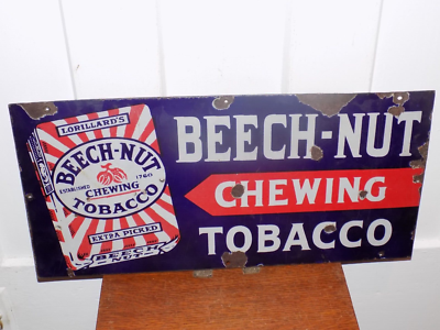 beech nut chewing tobacco price Vintage Beech Nut Chewing Tobacco Porcelain Metal Sign