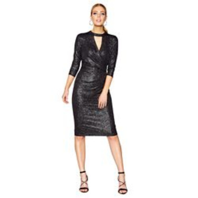 glitter wrap dress uk