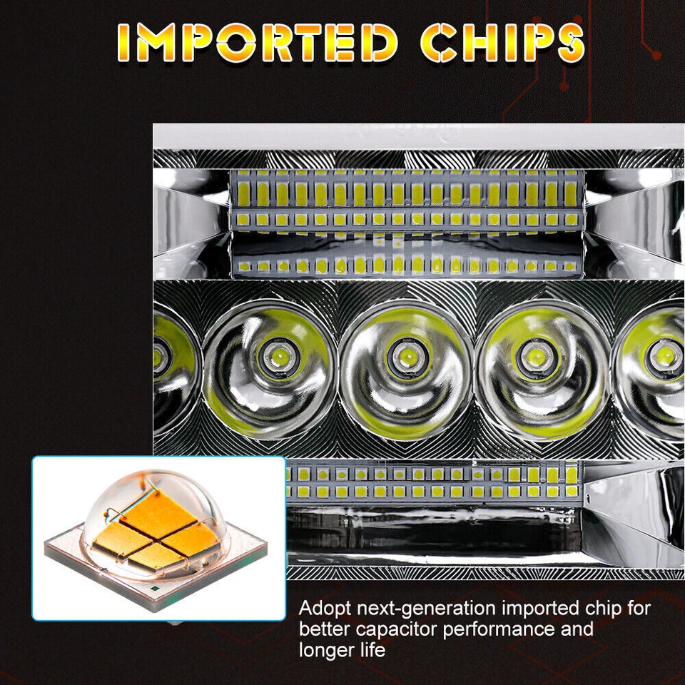 Faros LED altos bajos DRL para Ford E-150 E-250 E-350 Econoline 2 piezas 5x7" 7x6" Foto 4 de 4