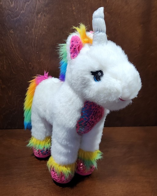 Build A Bear Workshop Unicorn Plush 15" White Rainbow Mane & Tail 2017 BABW BAB Build A Bear Workshop Unicorn Plush 15" White Rainbow Mane & Tail 2017 BABW BAB
