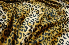 Gold cheetah Leopard Velboa upholstery Fabric per yard 60” wide