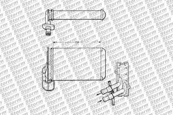 Radiateur de chauffage pour VW Polo 3, Golf 3 et Lupo essence ou diesel