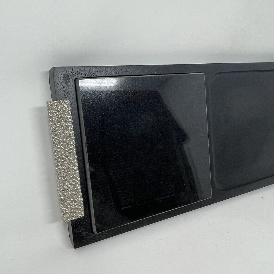 Tablero de madera de queso fundido Michael Aram mármol negro metal charcutería fiesta Foto 3 de 4