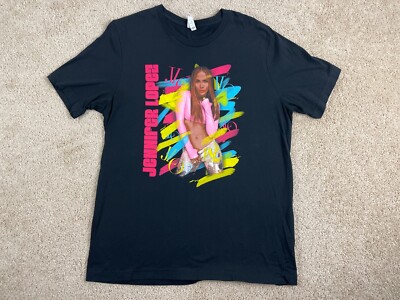 Canvas T-Shirt Mens XL Bella Jennifer Lopez JLO Hip Hop Graphic Print Black
