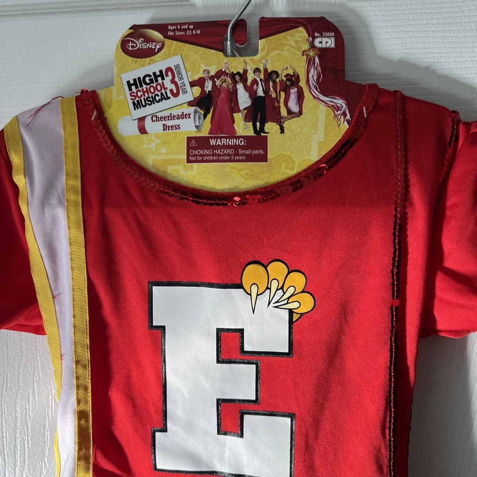 High School Musical EAST HIGH черлидер костюм для Хэллоуина большой размер 8-10 красный - Изображение 2 из 4