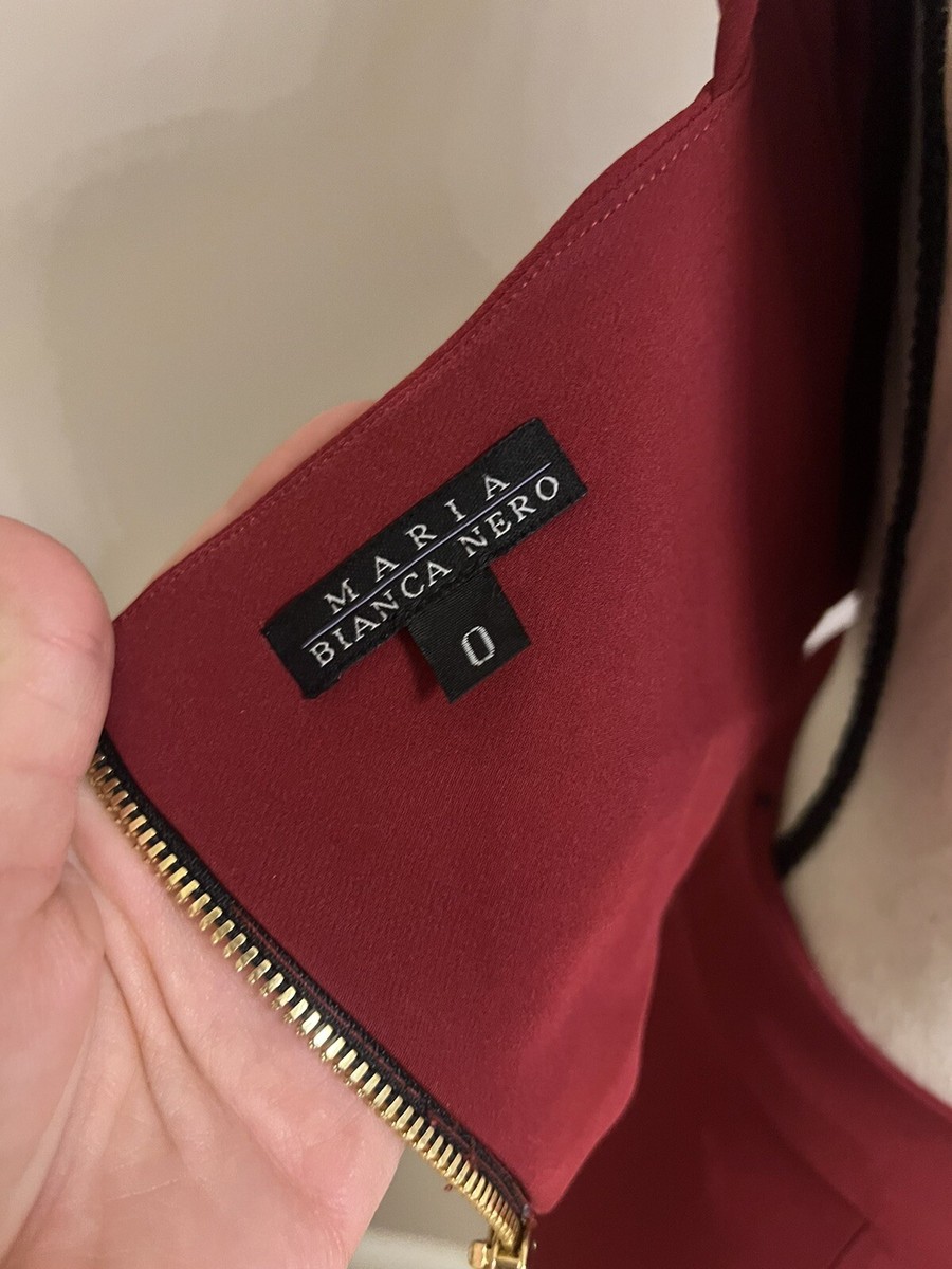 maria bianca nero red dress Maria Bianca Nero Dark Red Dress Sz 0 Womens