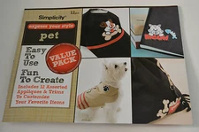 Applique- Iron On - Simplicity express your style PET 12 pcs, dog and cat