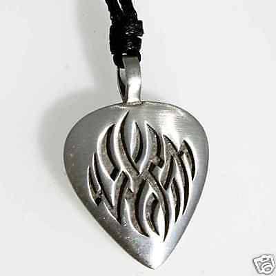 GUITAR PICK TRIBAL Pewter Christmas ORNAMENT Holiday