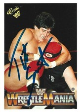 Tito Santana Autographed 1990 WWF Classic Trading Card