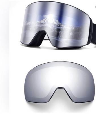 New Magnetic Shinypro Snowboard/Ski  Gogles With Extra Lens And Case And Bag